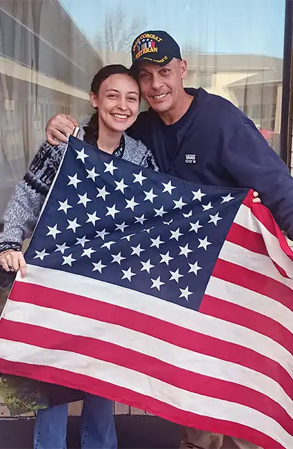 Proud Veteran David Haave sharing love with his amazing daughter Claudia